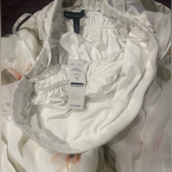 NEW White House Black Market Floral Maxi Tiered Strapless Dress Small - Picture 6 of 8